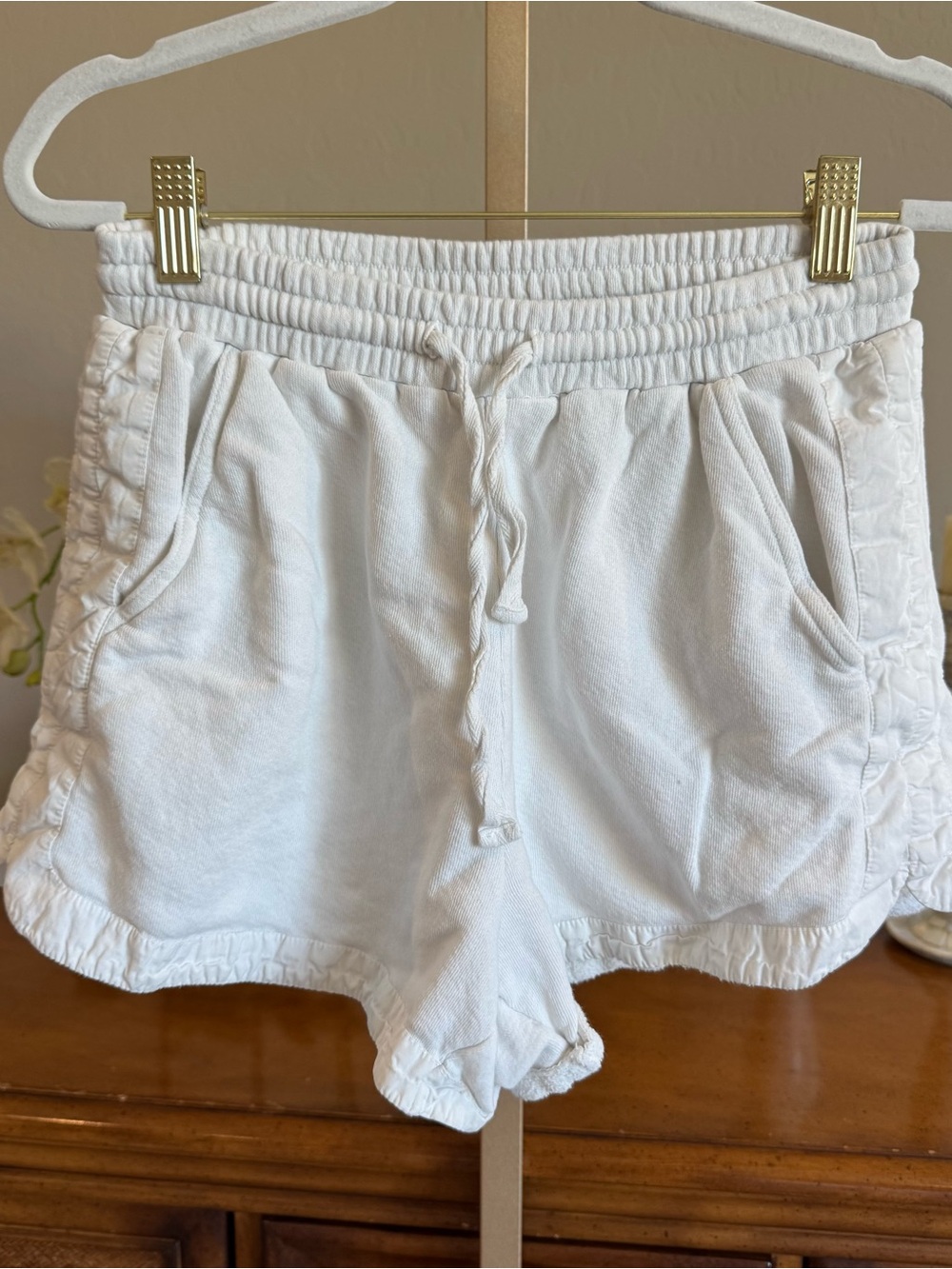 Unsubscribed White Lounge Dolphin Shorts Size S